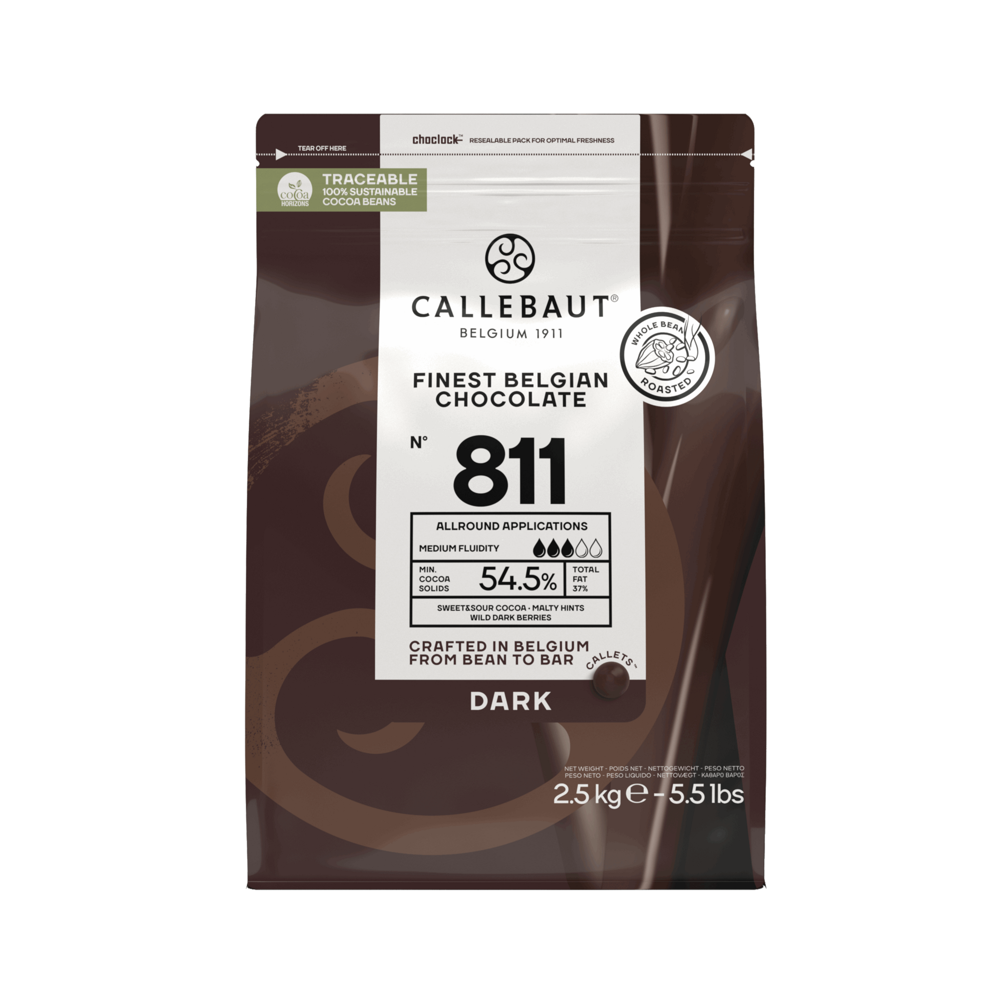 3924 811 chocolade callets puur 1x2,50 kg