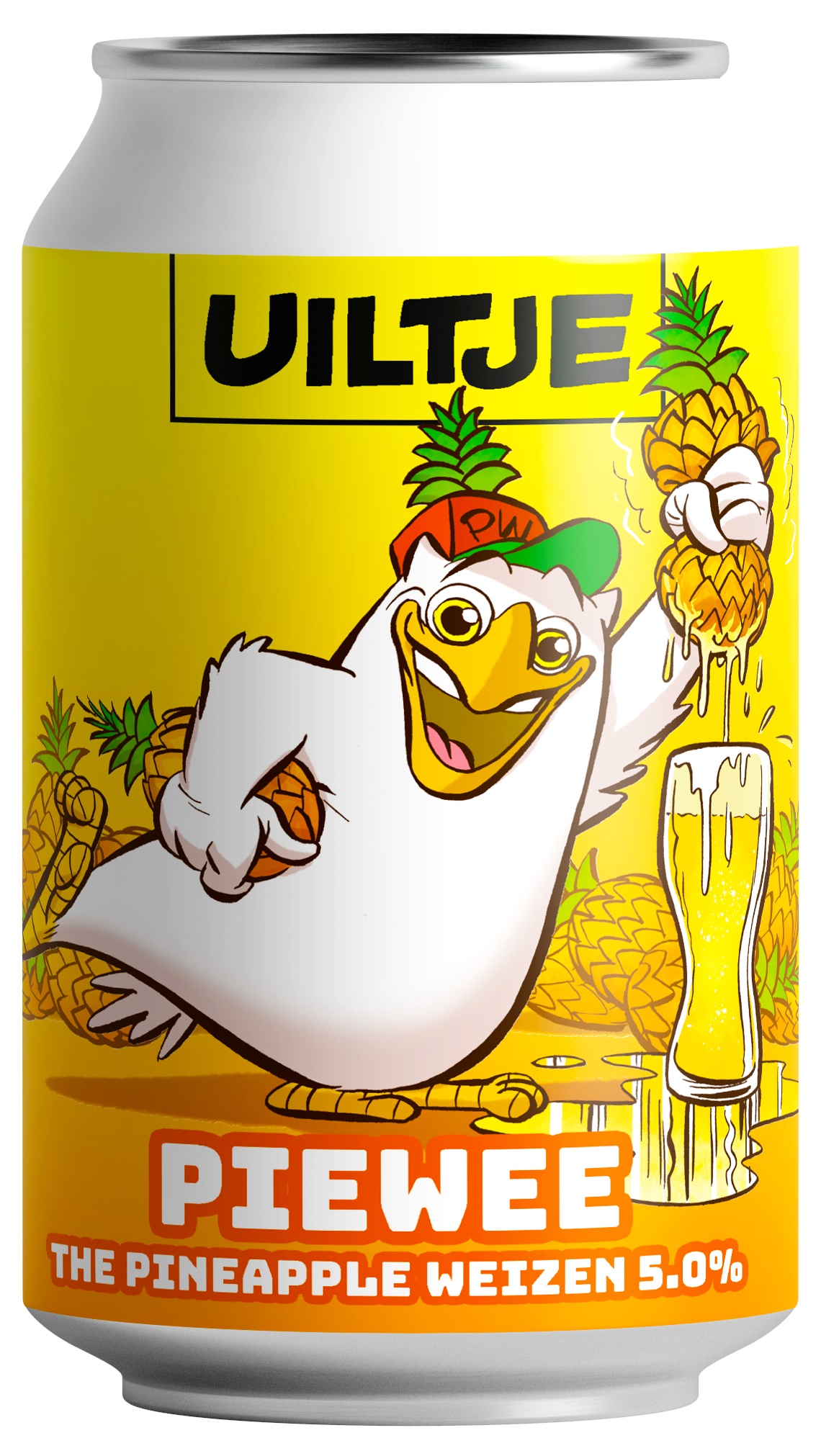 77603 Uiltje pineapple weizen (piewee) blik 12x33 cl