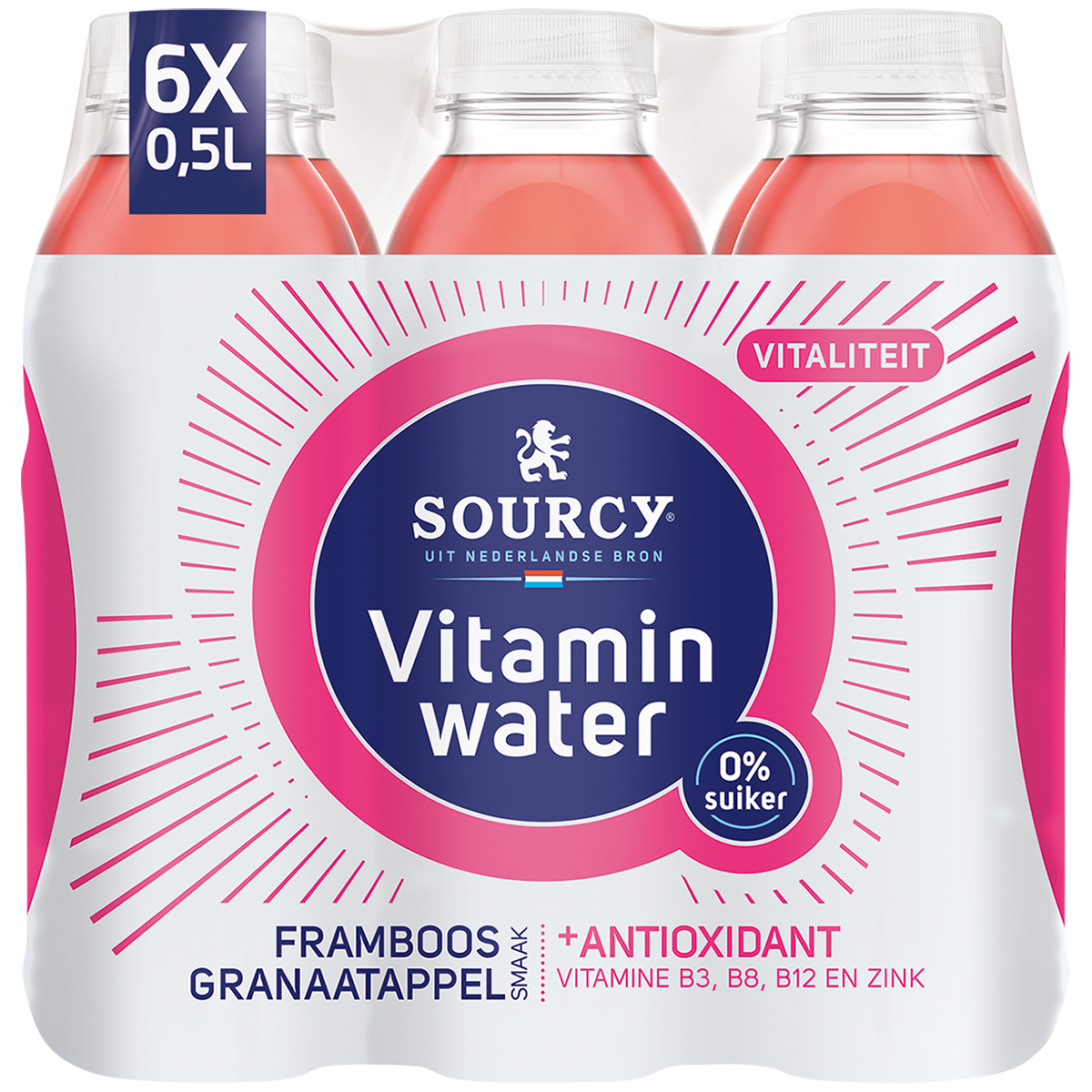 79413 Vitaminwater framboos granaatappel 6x50 cl